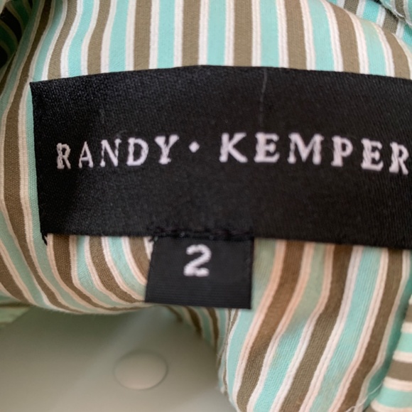 Randy Kemper green and brown striped blazer. Worn once - Picture 2 of 5